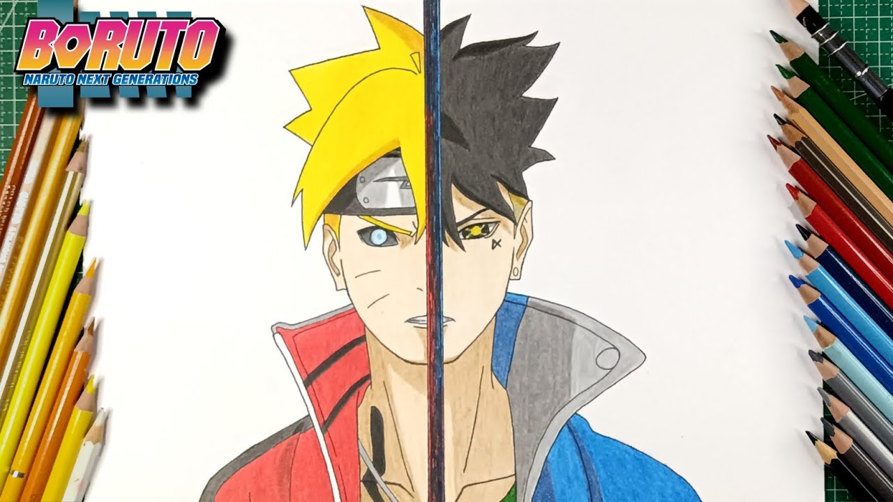 Cara Menggambar BORUTO X KAWAKI | Step By Step | Boruto: Naruto Next Generation