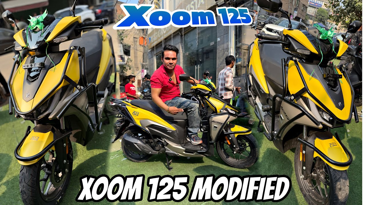 Hero Xoom 125 Modified | Hero xoom 125 Crash Guard | xoom 124 ppf 