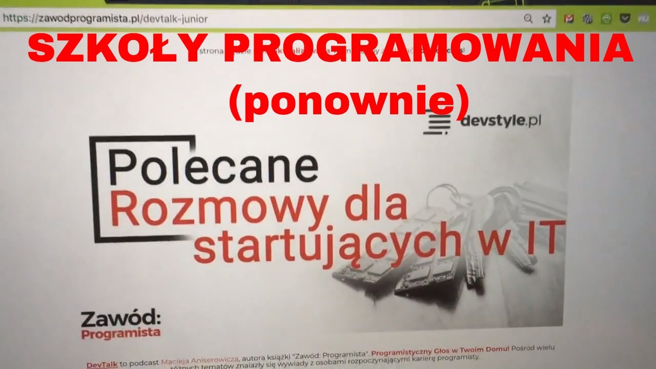 SZKOŁY PROGRAMOWANIA - jeszcze raz! [devstyle vlog #127]