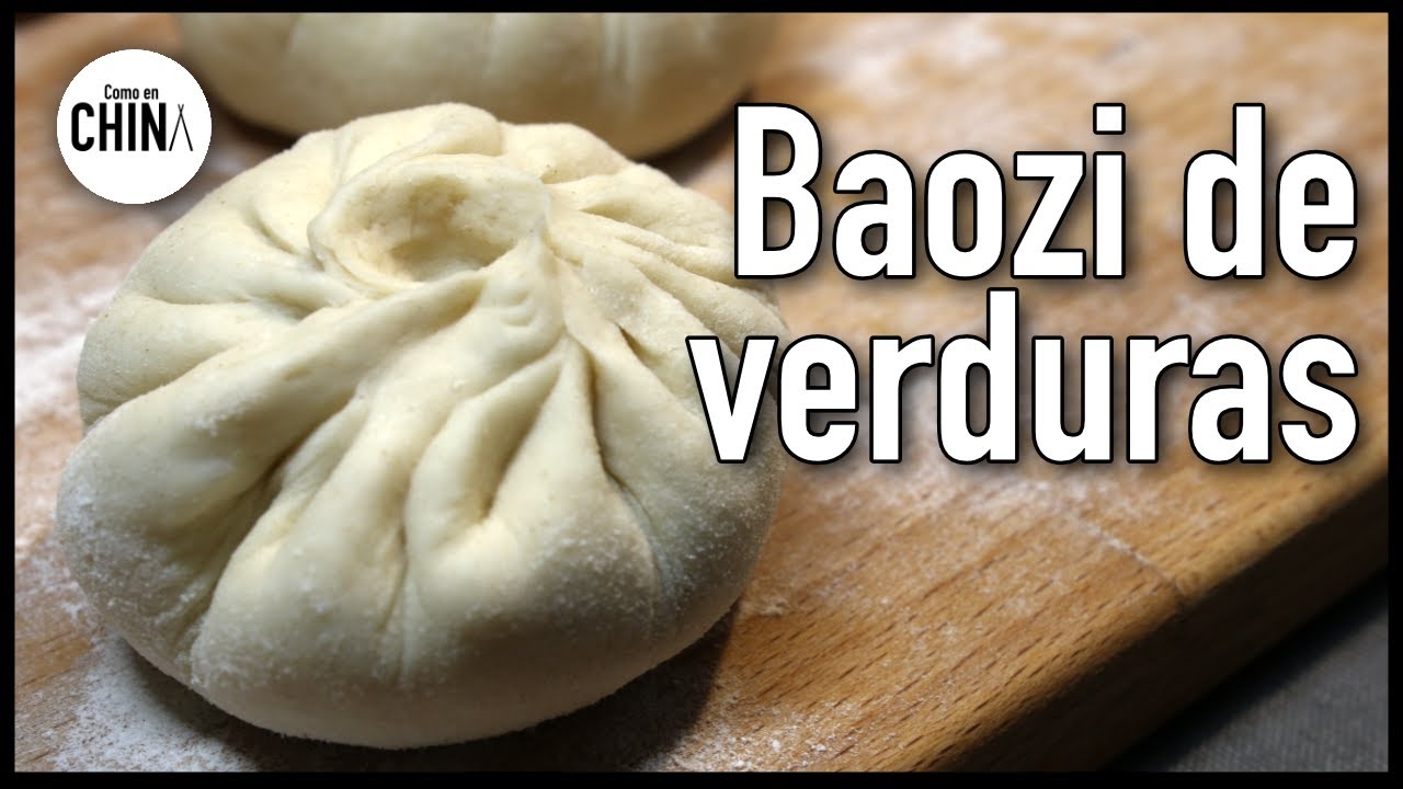Pan chino relleno al vapor - BAOZI VEGETARIANO