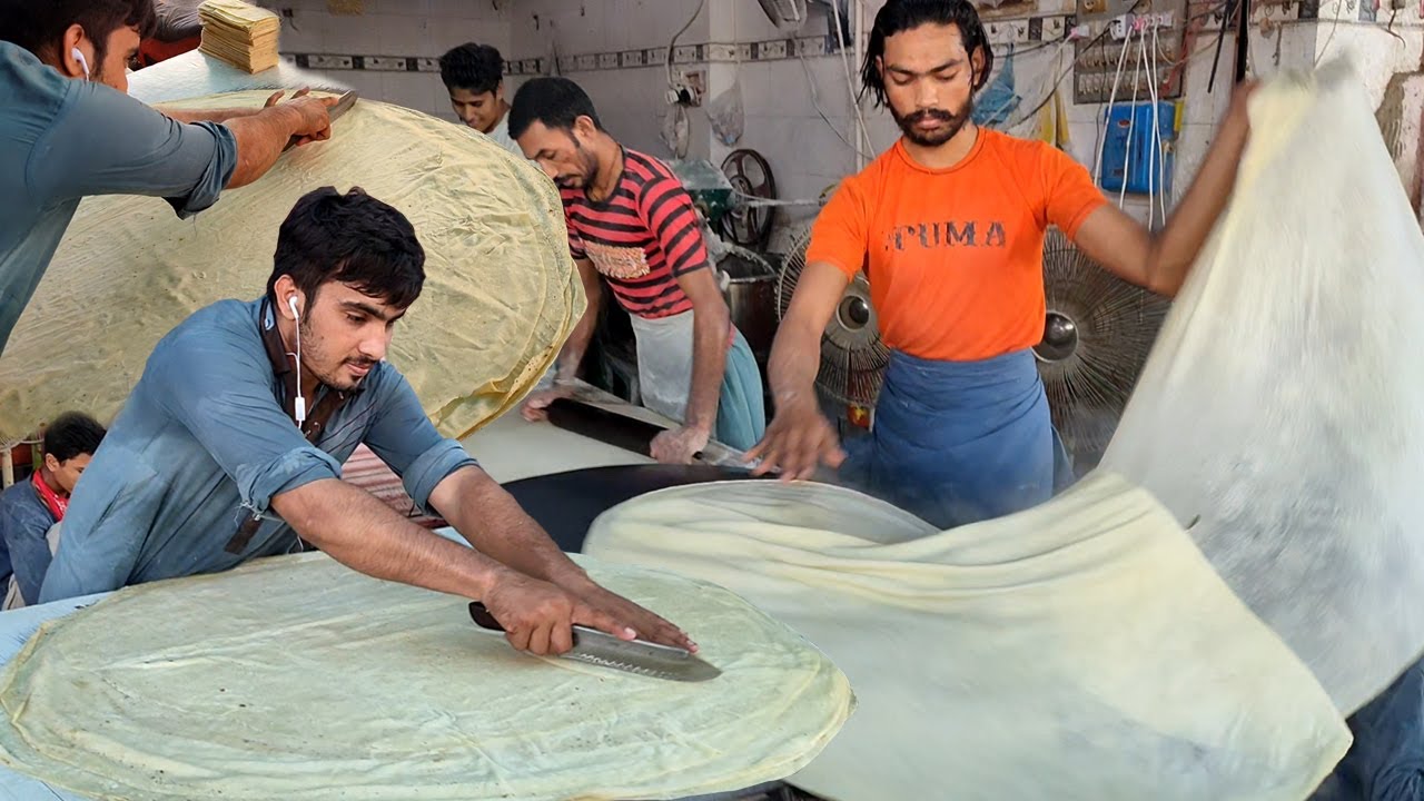 Manda Roti Making | Street Roll and Samosa Patti - Dough Machine Modern Food Processing Technology