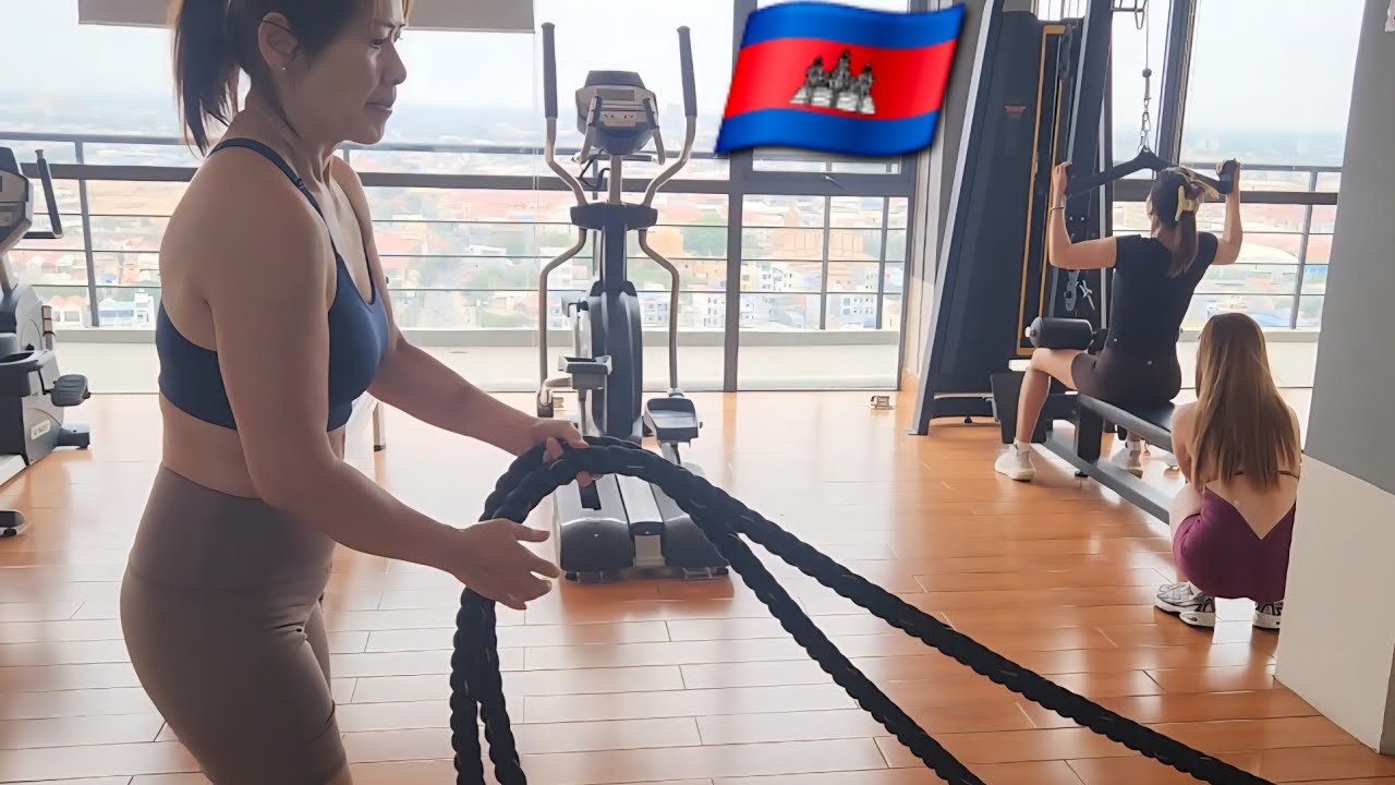 Exercise at Vista Star Gym 🏋️‍♂️ 💪 ហាត់ប្រាណនៅវីសស្តា Condo 