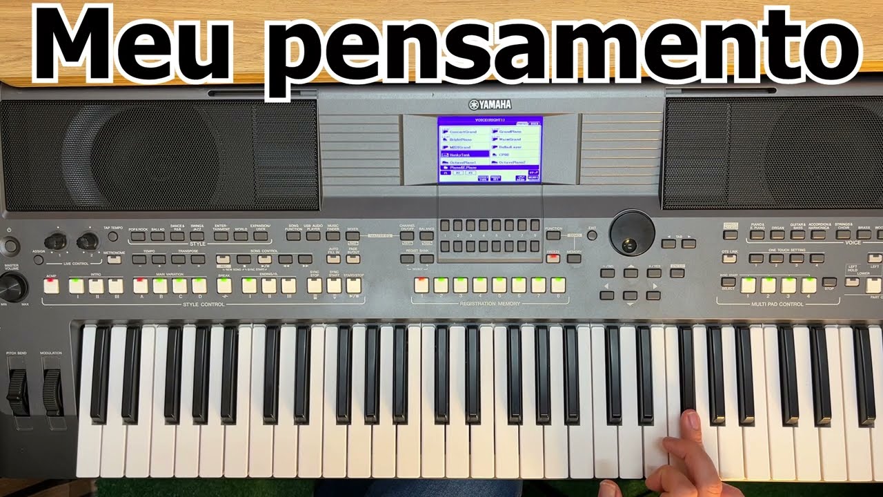 Meu pensamento Corpo e alma Vídeo aula teclado