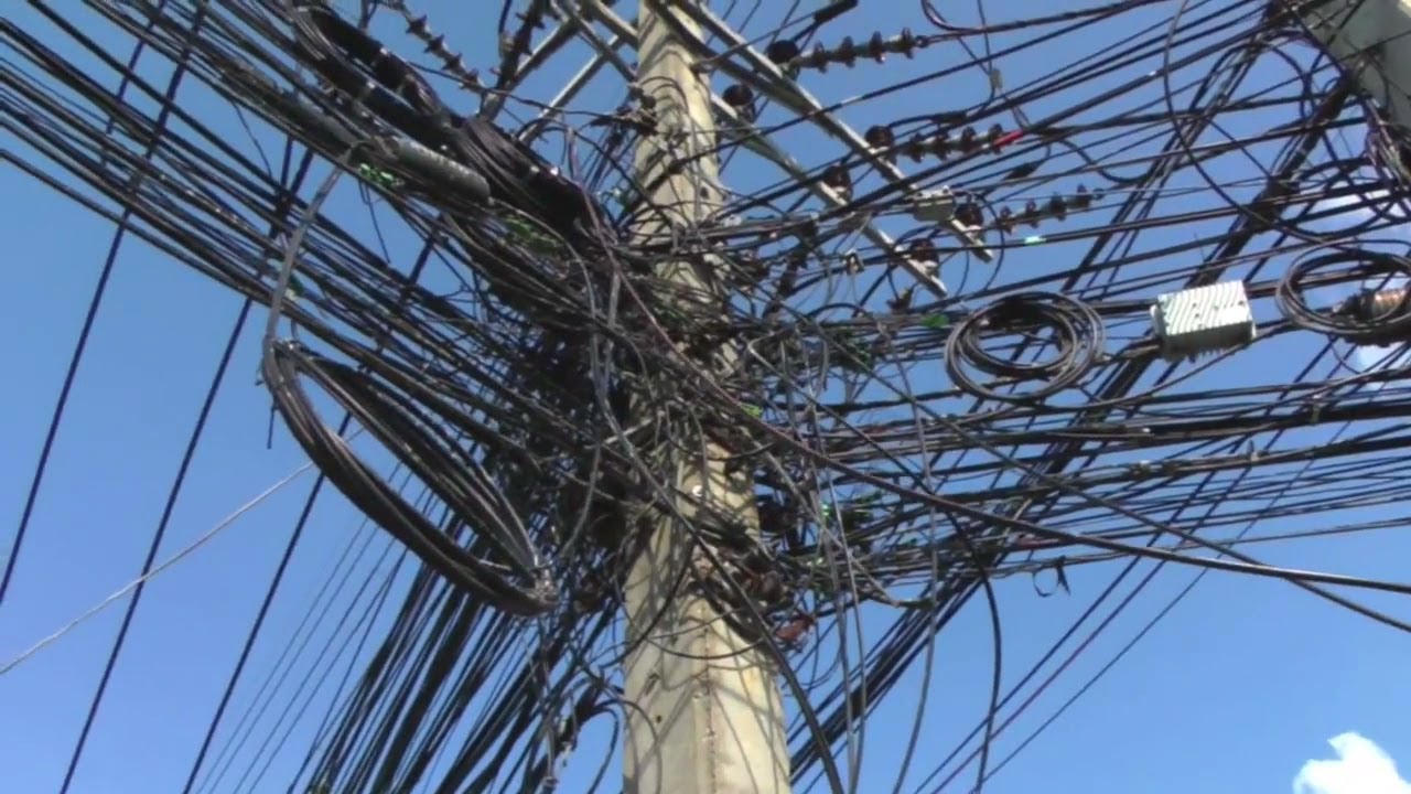 Crazy Wires Are Everywhere |  Pattaya Thailand | Thai HD Video