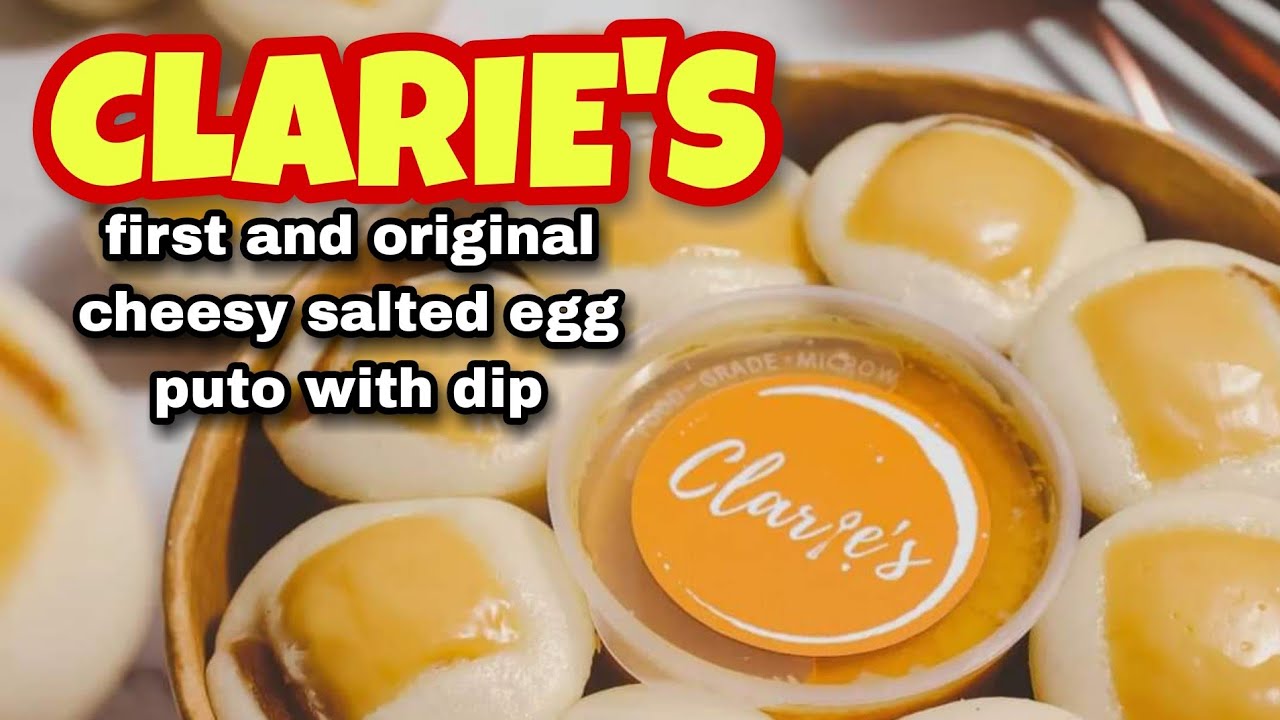 CLARIE'S CHEESY SALTED EGG PUTO WITH DIP | Espi Knows