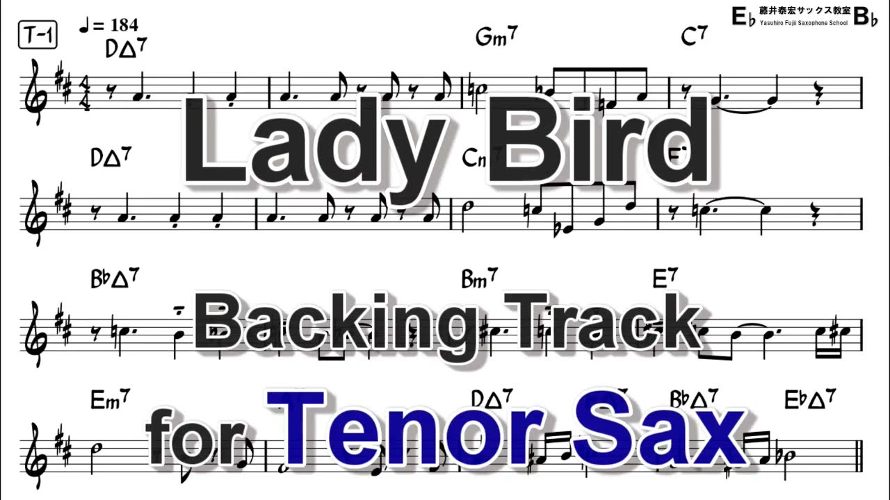 Lady Bird - Backing Track with Sheet Music for Tenor Sax
