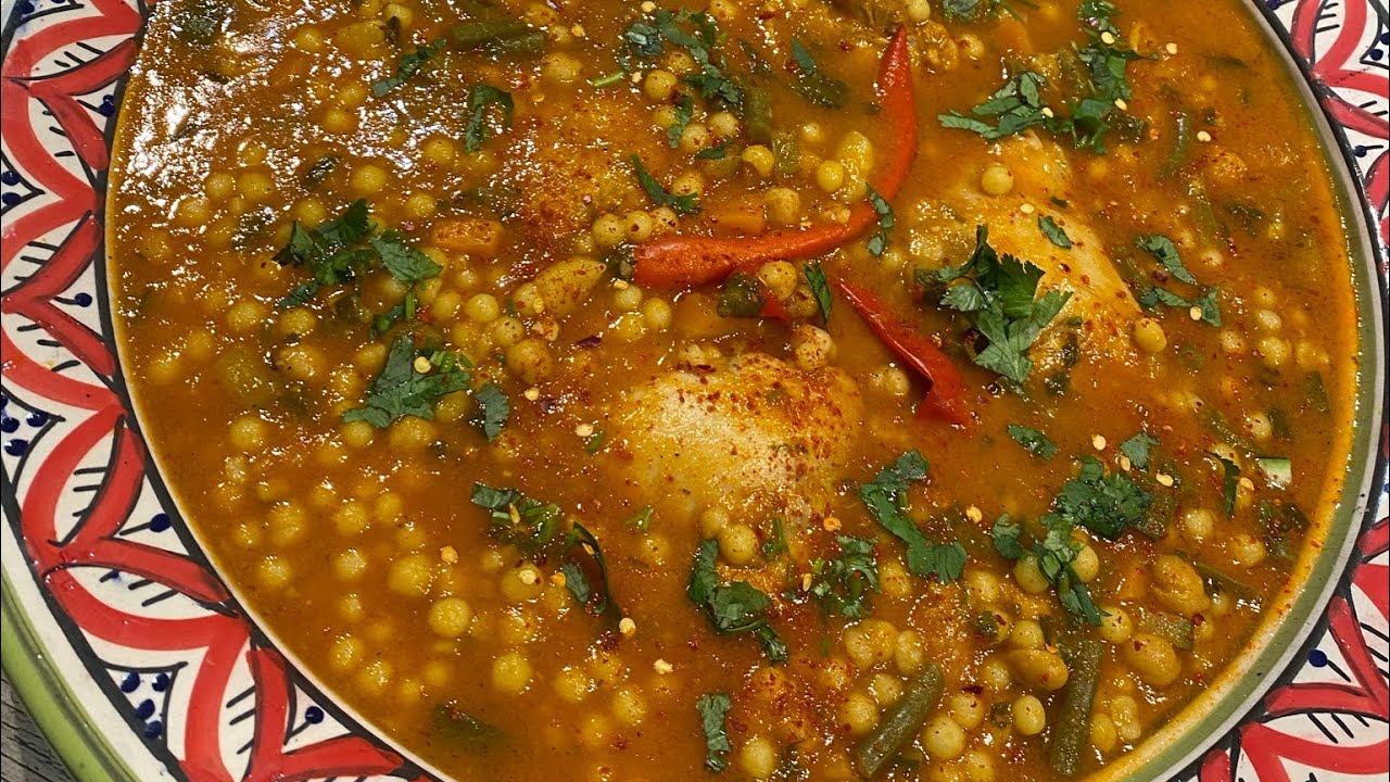 طريقتي في تحضير البركوكس(العيش) اكدولي على الحار 🌶berkoukas aux poulet et légumes un délice