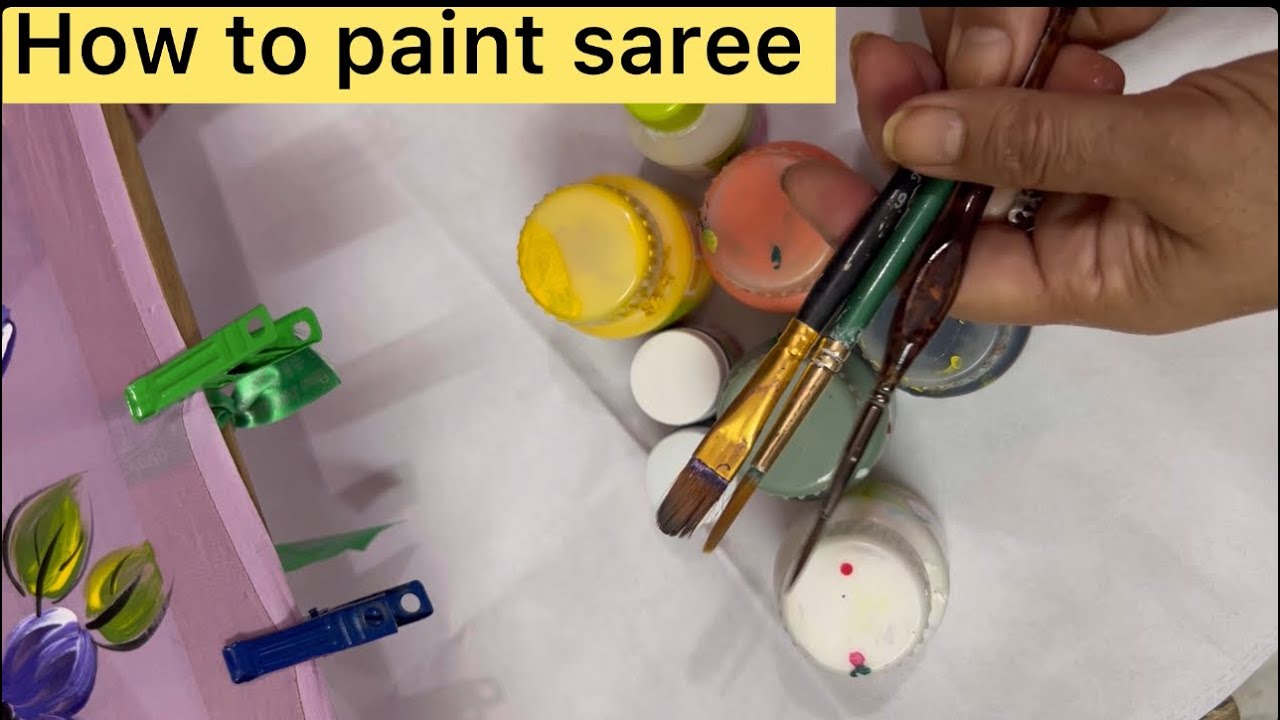 How to paint your own saree. Step by step. DIY