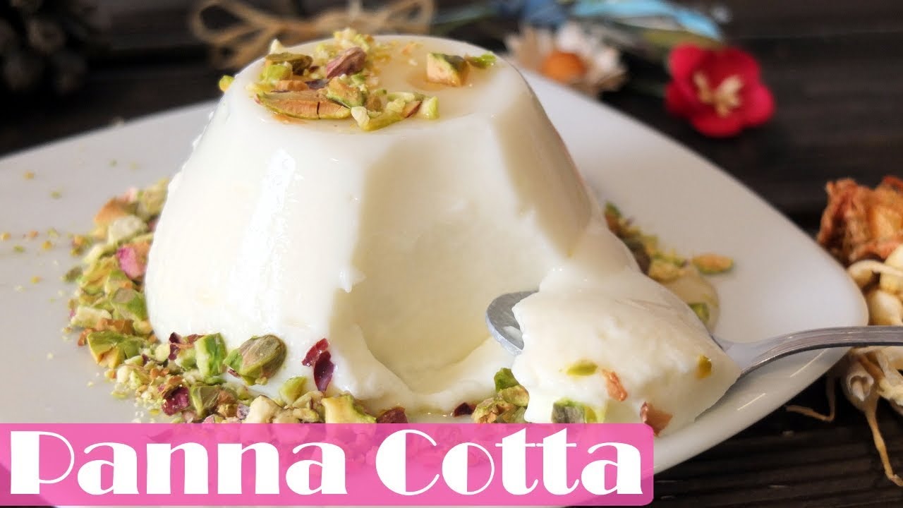 PANNACOTTA (panacota o panna cotta), 😍😋POSTRE FRÍO DE CREMA Receta # 398
