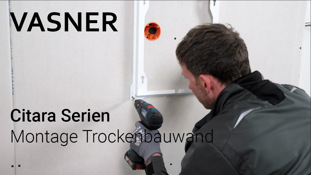 VASNER Montage Citara Infrarotheizung an Rigipswand, Trockenbauwand, Ständerwand