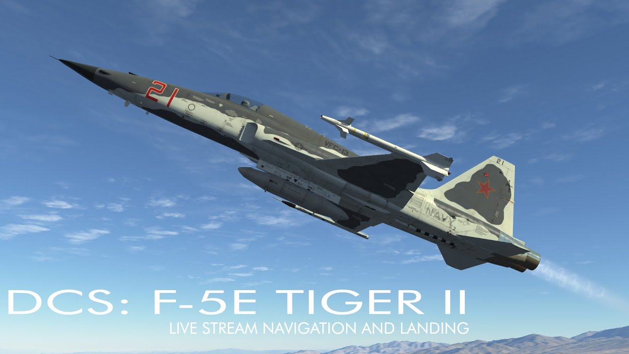 DCS: F-5E Tiger II Live Stream - Navigation and Landing