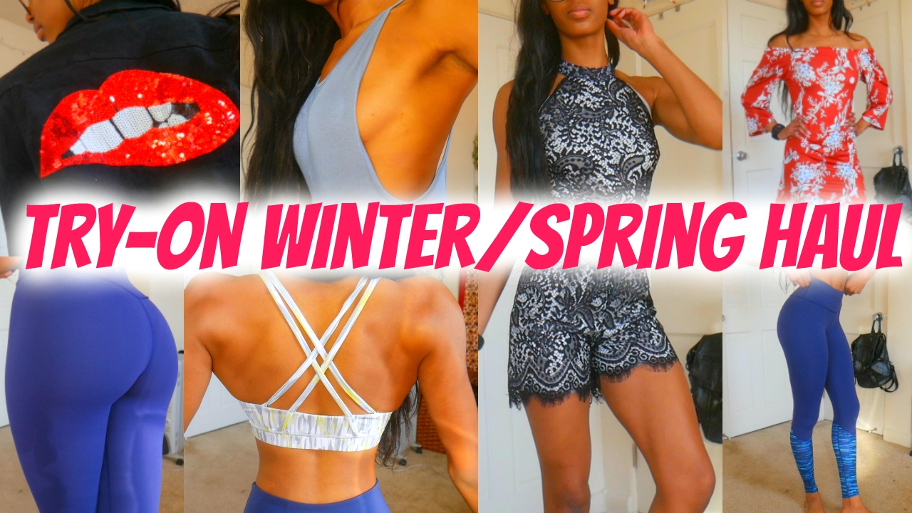 HUGE Try-On Winter/Spring Clothing Haul 2017 | Lululemon, Shein, etc. • Lawenwoss
