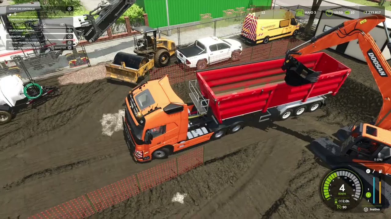 Farming Simulator 25 Some digging in the rain.