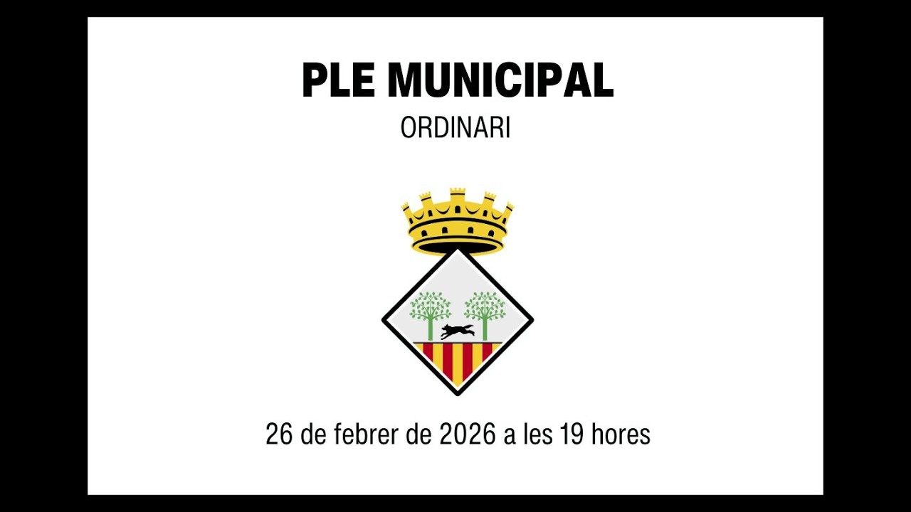 Ple Municipal de l'Ajuntament de Cassà - 26-02-2026