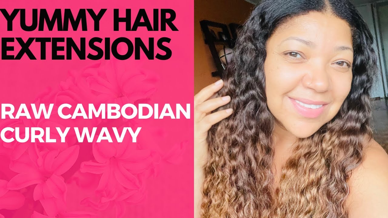 Yummy Hair Extensions Raw Cambodian Curly Wavy review.