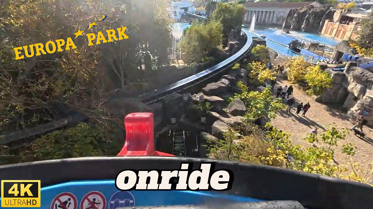 Poseidon - Water Coaster - Onride 4K