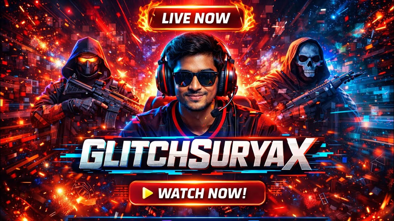 🔴 GLITCHSURYAX IS LIVE | FREE FIRE LIVE | CUSTOM ROOM + SUBSCRIBERS