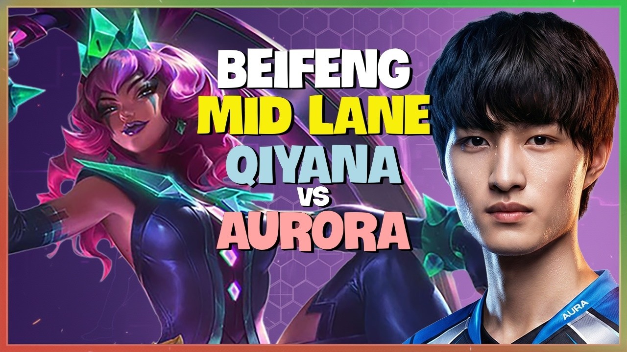 BeiFeng Qiyana: CRUSHING Aurora in Challenger MID! His DAMAGE is INSANE