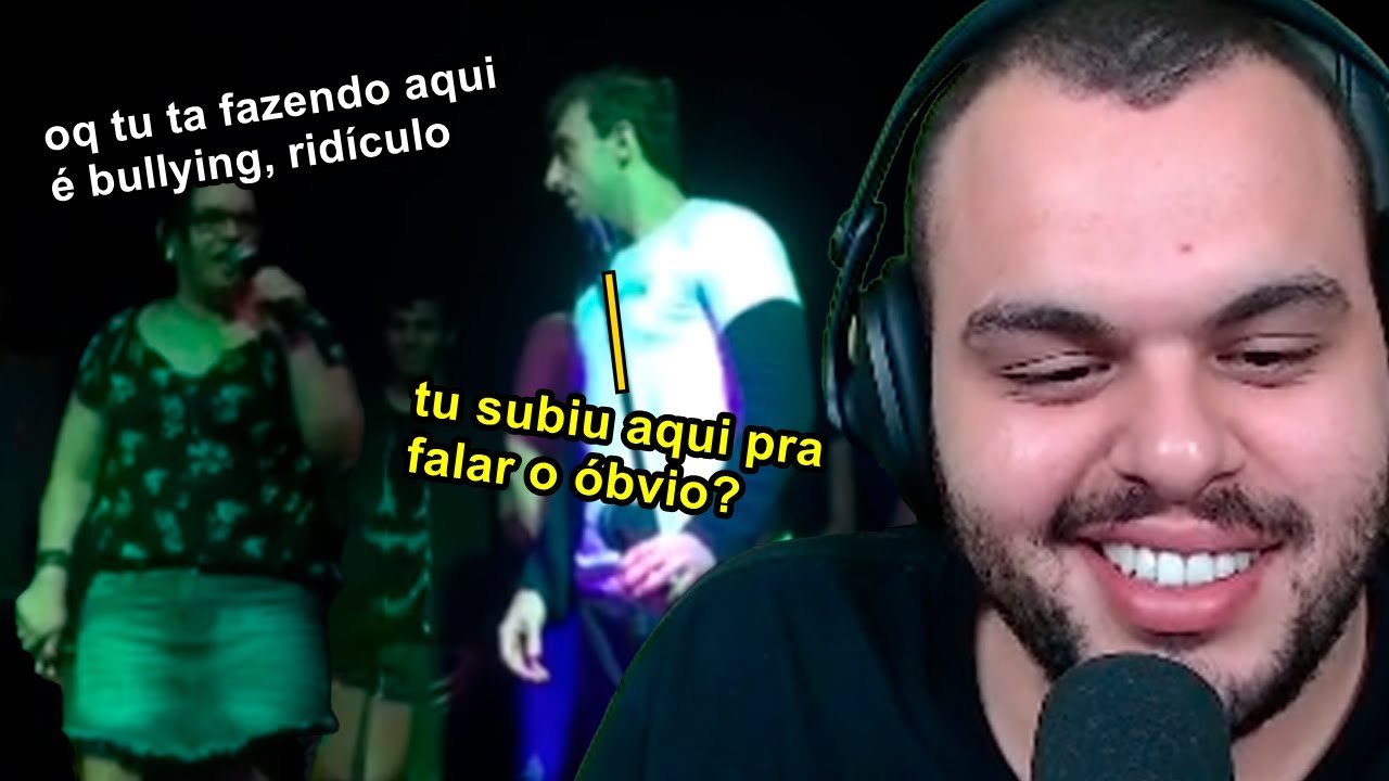 PESSOAS DA PLATEIA Q FORAM PRA CIMA DO COMEDIENTE - Maicon react