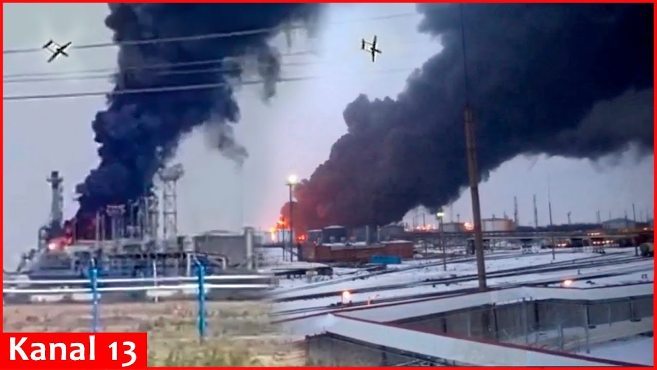 Secret drone attacking refinery in Russian Ryazan, there is not much information about this UAV