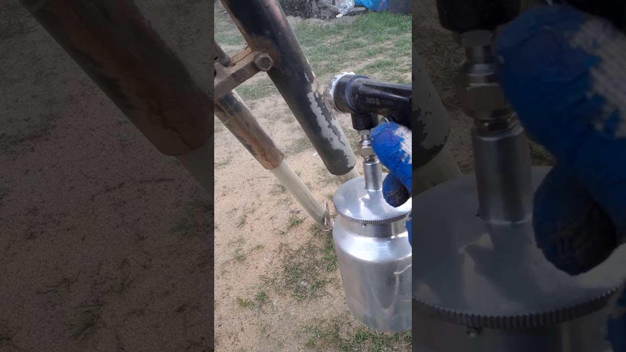 Pistolet za 30zl też daje radę :) piaskowanie WSK