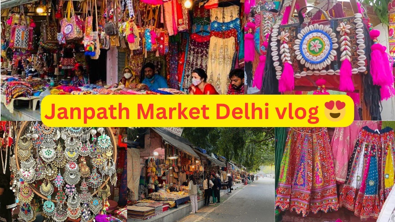 Gujarati Lane Janpath Market Delhi vlog | Boho Bag's, Jung jewellery 😍