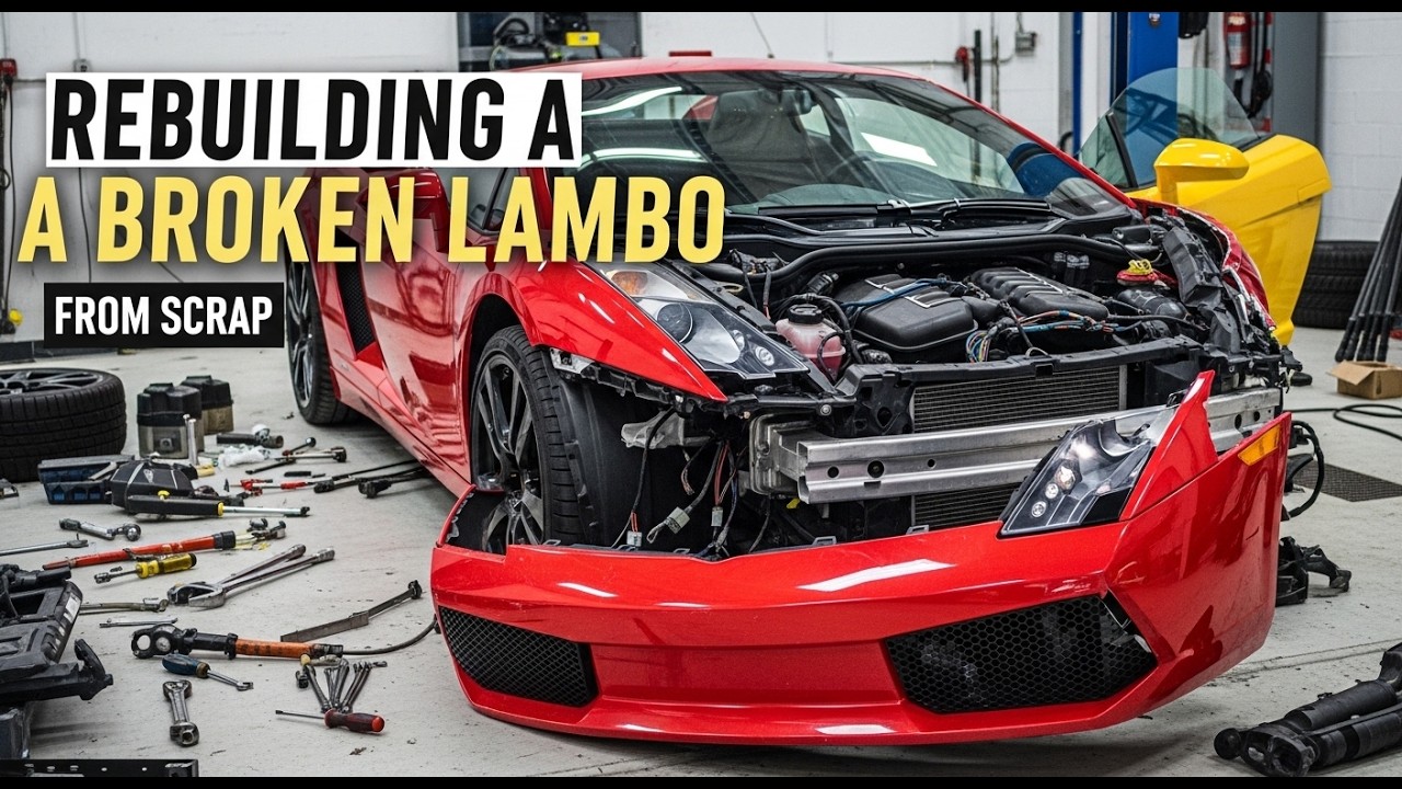 Rebuilding a Broken Lamborghini Gallardo from Scra