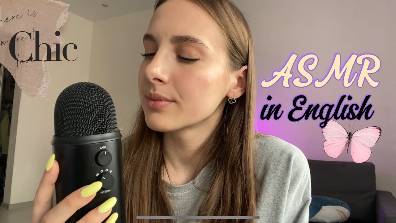 ASMR| My first video in English ✨ clicky sounds, trigger words from ear to ear🫶🏻