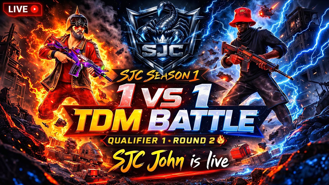 🔥 SJC 1v1 TDM Tournament | Qualifier 1 Round 2 | Who Will Win? 🔴 BGMI LIVE