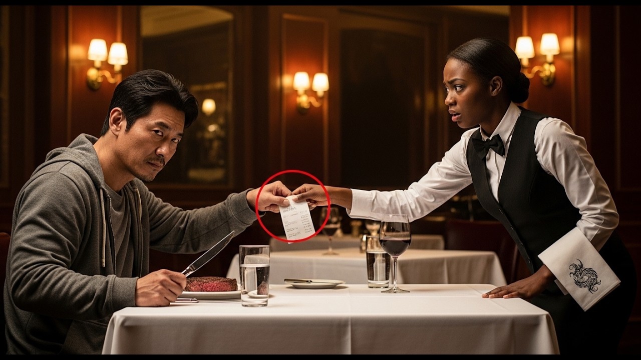 Undercover Korean Mafia Boss Orders Steak — Black Waitress Slips Him a Note That Stops Him Cold