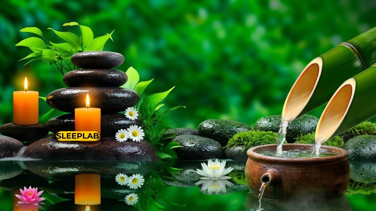 Deep Calm Sleep Music 🌿 Bamboo Water | Relieve Insomnia, Stress & Anxious Thoughts