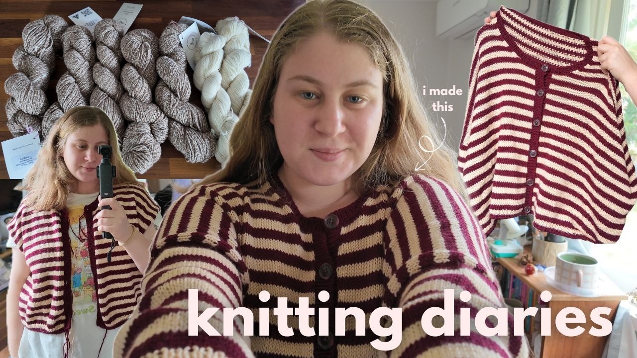 cozy knitting vlog 🍎 finished olga jacket & yarn haul