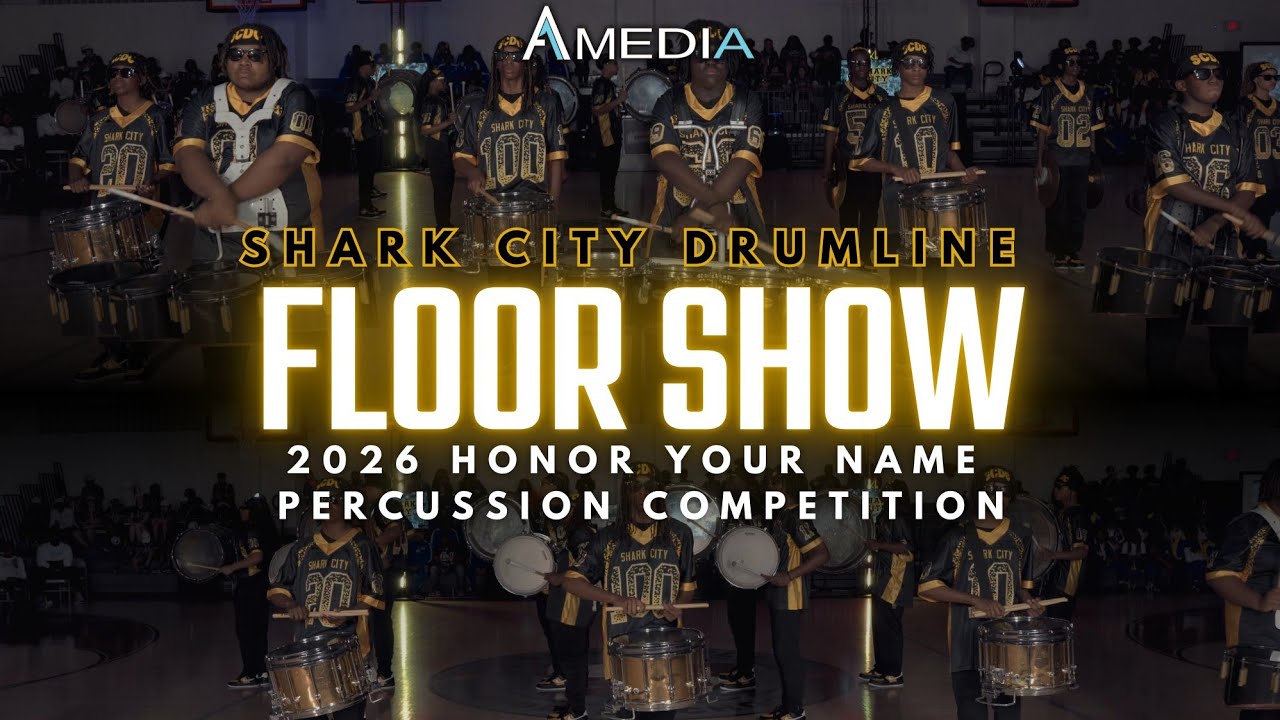 Shark City Drumline Floor Show | 2026 Honor Your Name Percussion Competition | 4K 🔥🎥🎬‼️