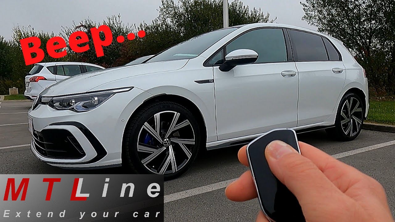 VW Golf 8 with alarm – double button press beep confirmation - zvočno opozorilo ob zaklepu