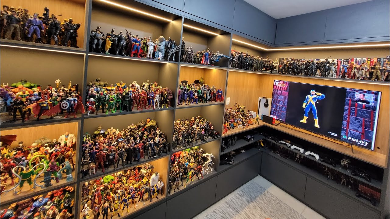 Game Room atualizada. Expositor para Action Figures / Games / HQs - Dezembro de 2024