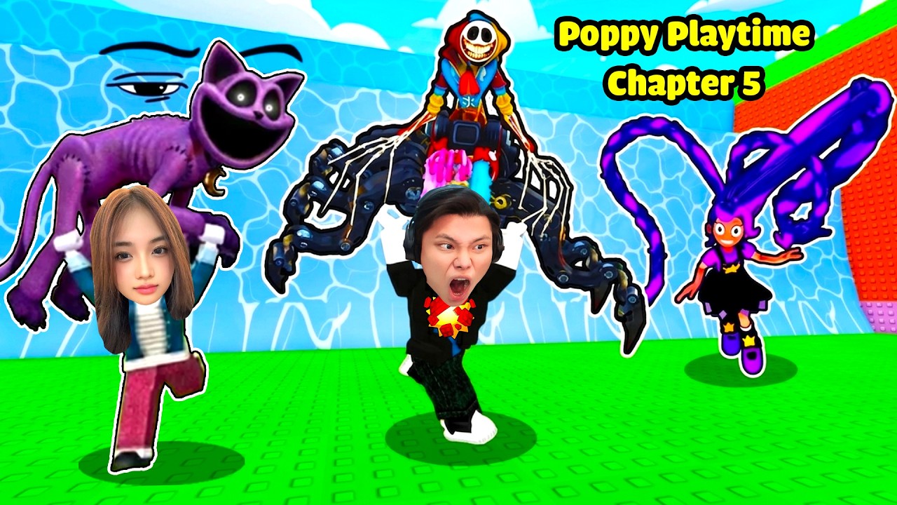Giải Cứu Poppy Playtime Chapter 5 Khỏi Sóng Thần Cùng Mochi & JayGray 😈🌊 Roblox Obby