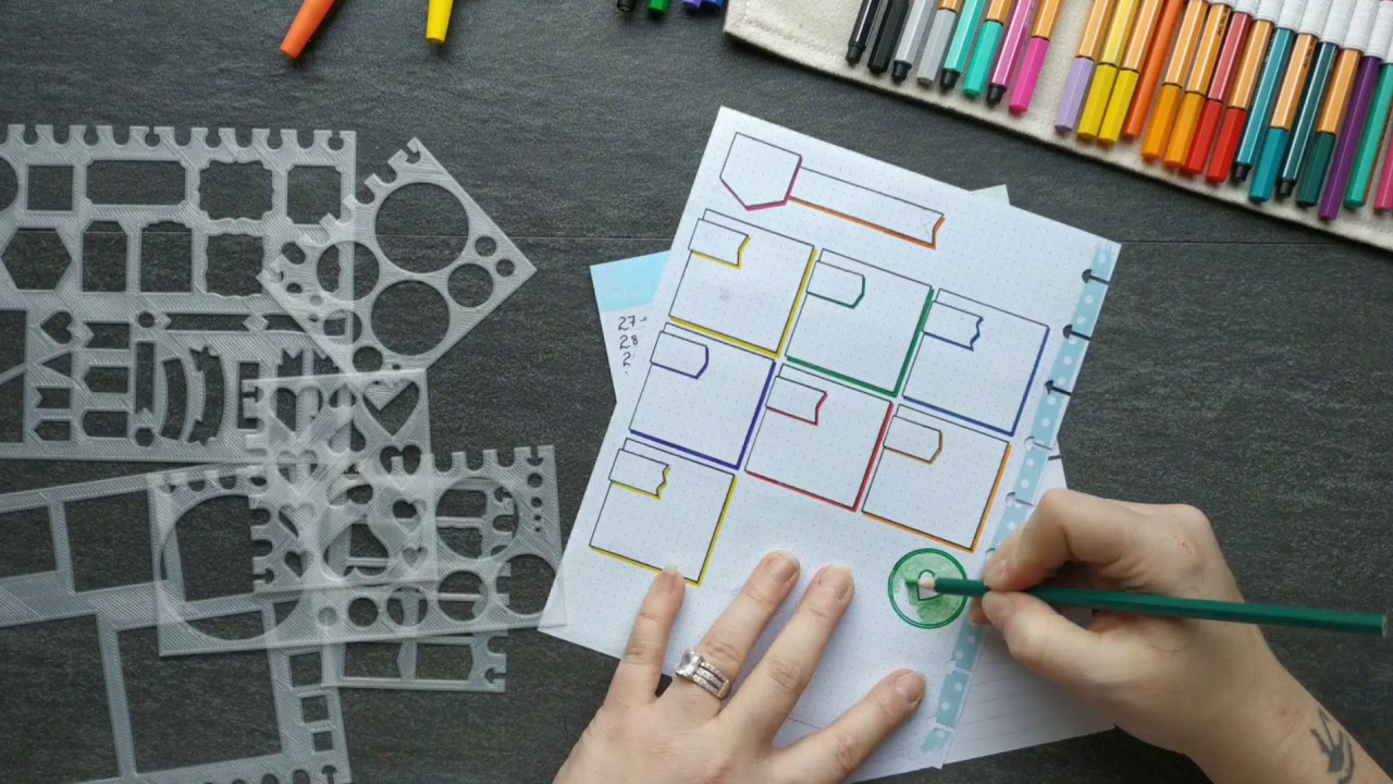 Bullet Journal Spread | Plan With StudioB16 | Planner Stencils