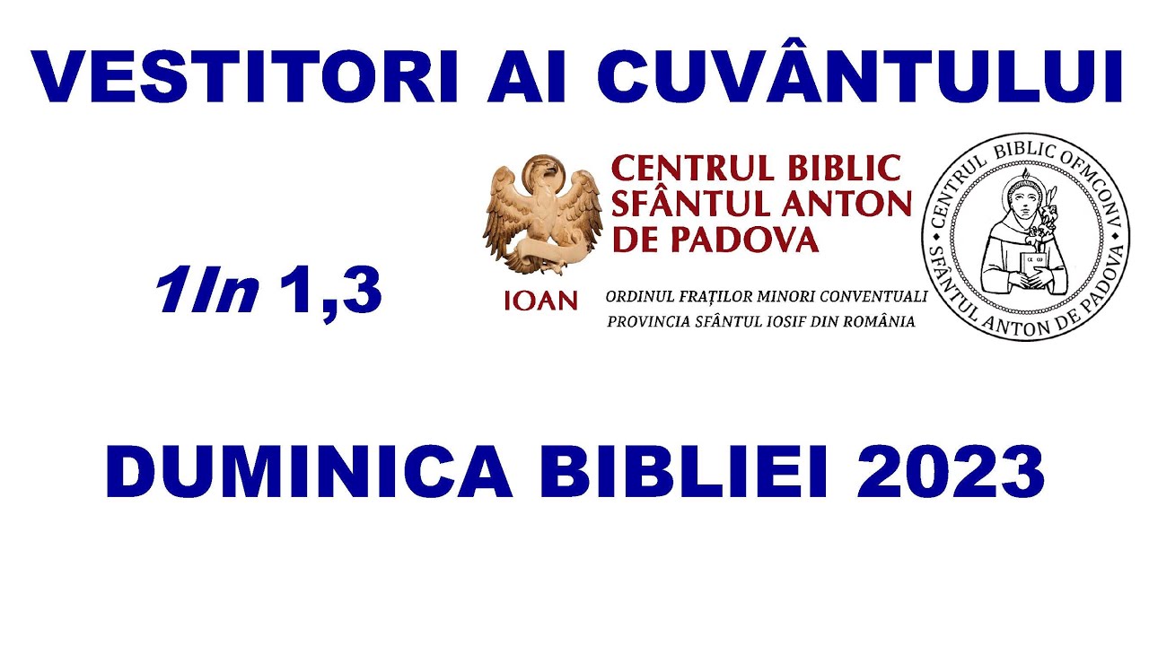Vestitori ai Cuvântului - Duminica Bibliei 2023