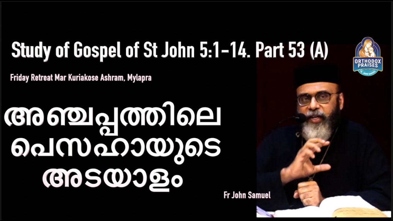അഞ്ചപ്പത്തിലെ  പെസഹായുടെ അടയാളം  STUDY OF ST JOHN 6: 1-14 PART 53A I FR JOHN SAMUEL