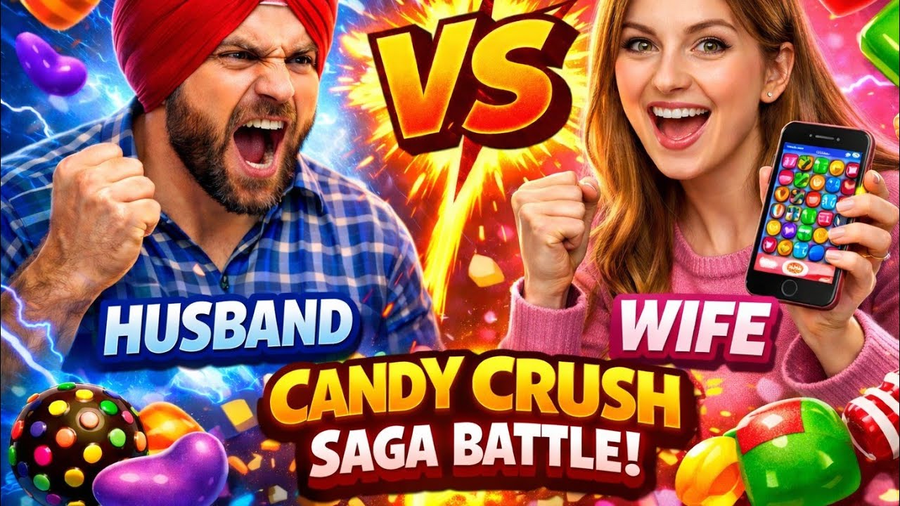Husband vs wife Candy crush saga live punjabi gameplay
