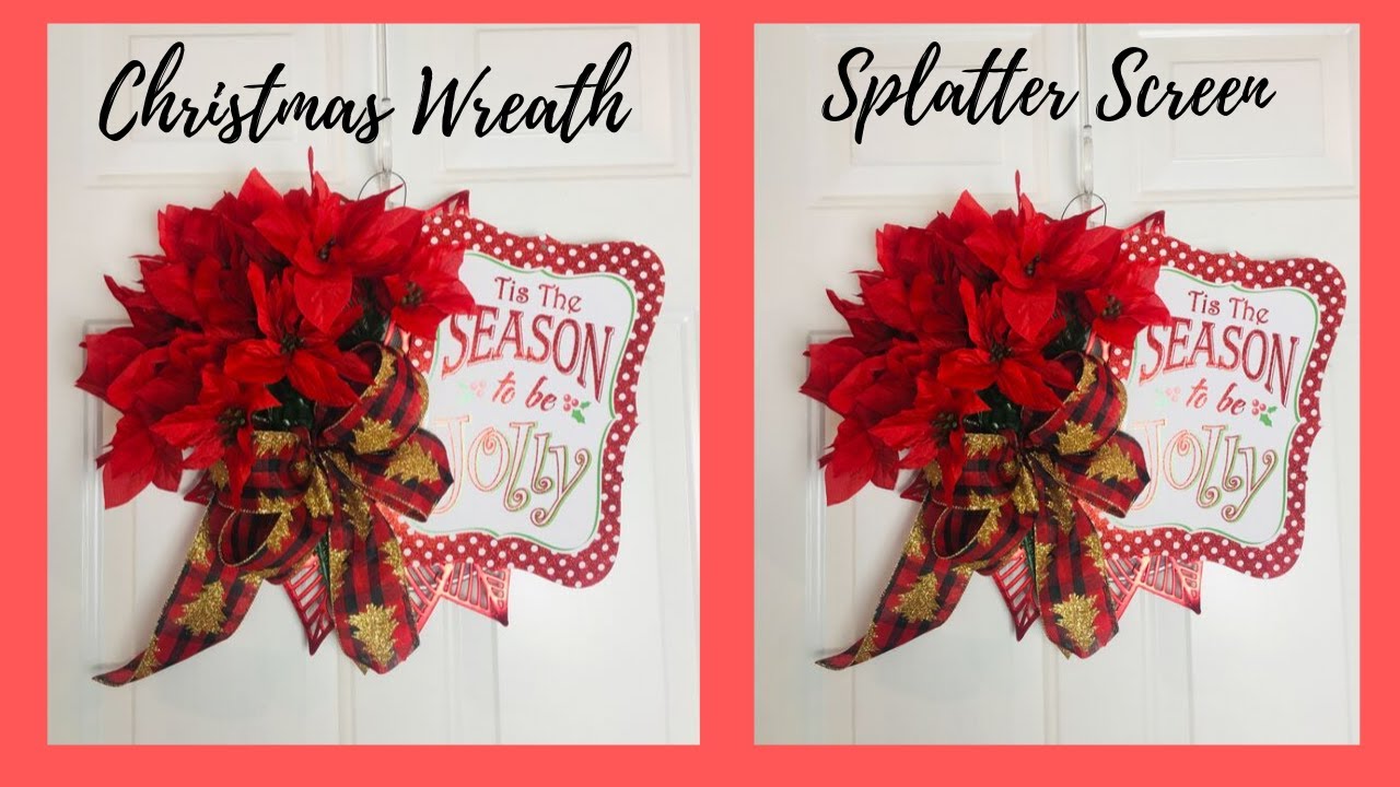 Christmas Splatter Screen DIY Wreath