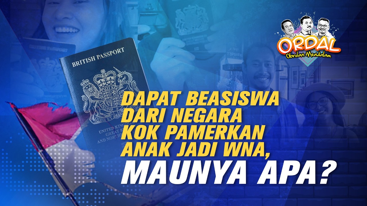 Dapat Beasiswa Dari Negara Kok Pamerkan Anak Jadi WNA, Maunya Apa?