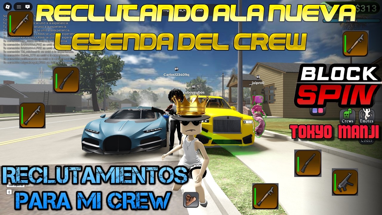 🔥BLOCK SPIN🔥💥RECLUTANDO ALA NUEVA LEYENDA DEL CREW💥