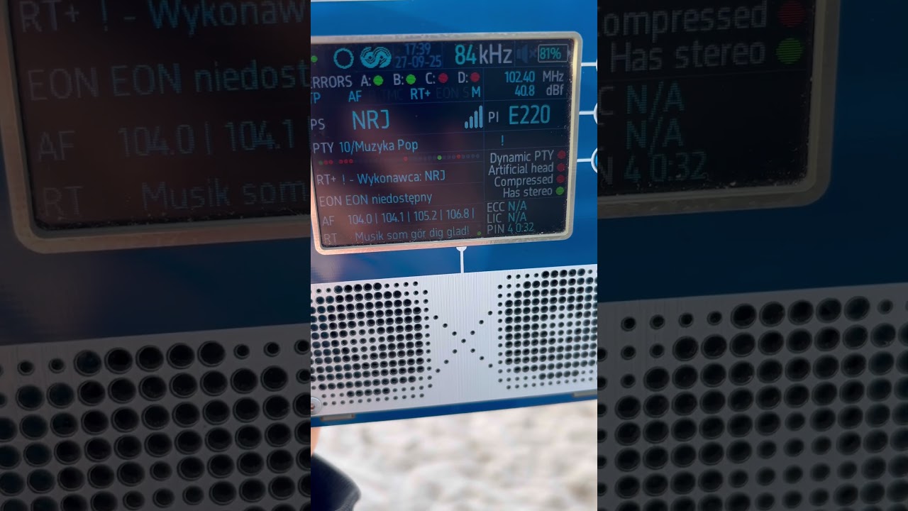 NRJ Ystad (TEF 6686+LNA+130cm antena #kolobrzeg #polska #poland #tef6686 #fm #fmdx