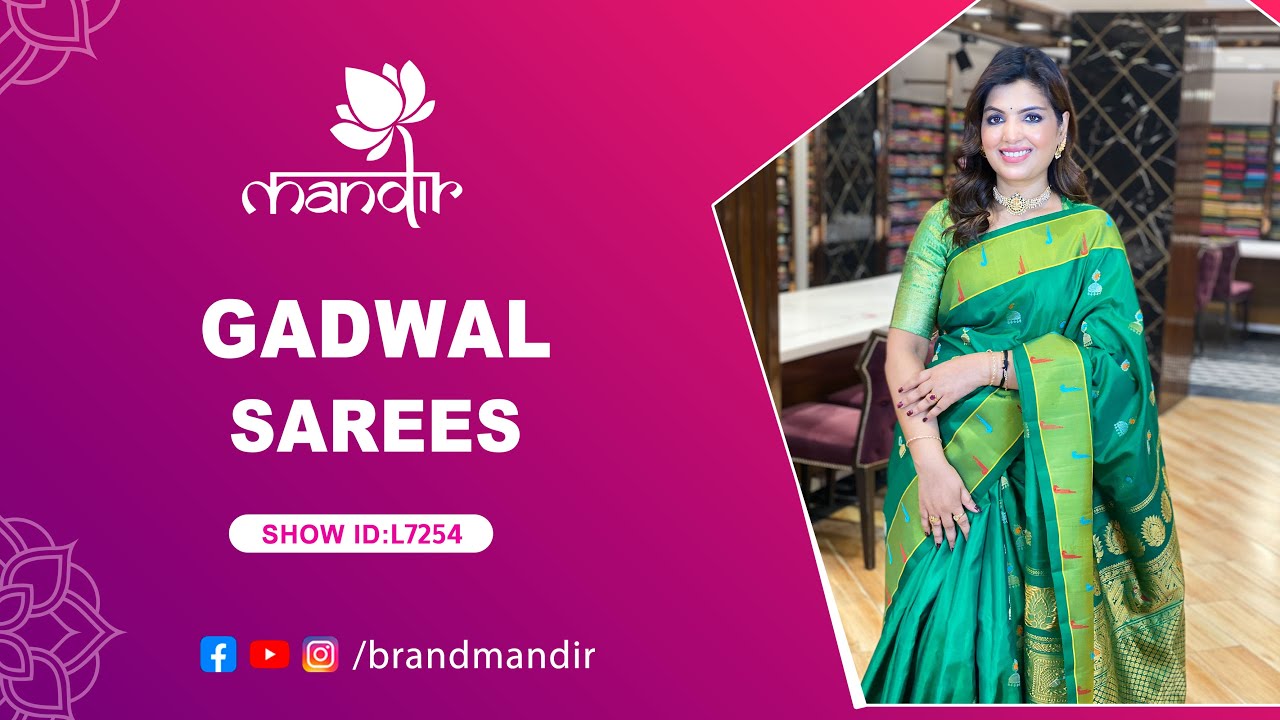 Gadwal Sarees Collection | WhatsApp Number 733 733 7000 | Brand Mandir Sarees LIVE