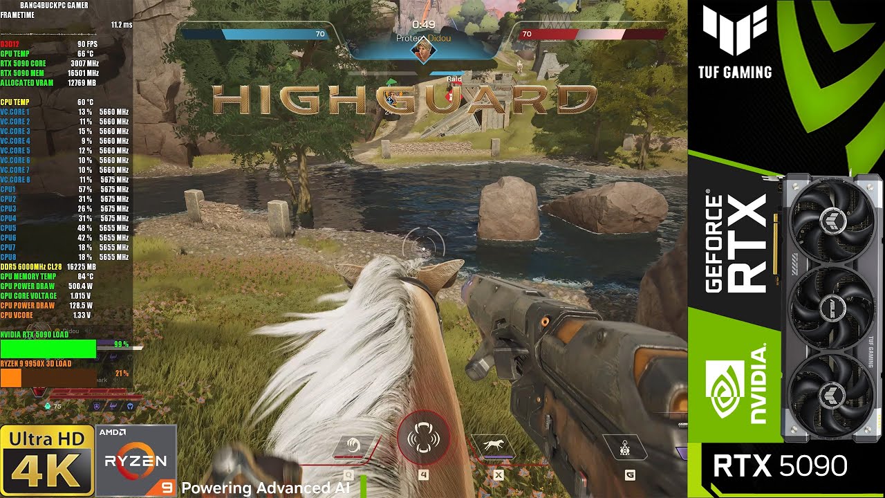 Highguard High Settings, DLAA 4K | RTX 5090 | R9 9950X3D