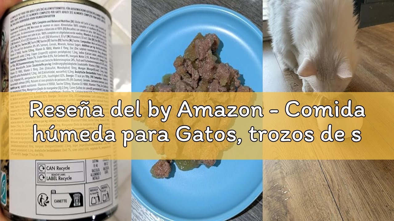 Reseña del by Amazon - Comida húmeda para Gatos, trozos de salmón ASC en Salsa, 12 x 415 g