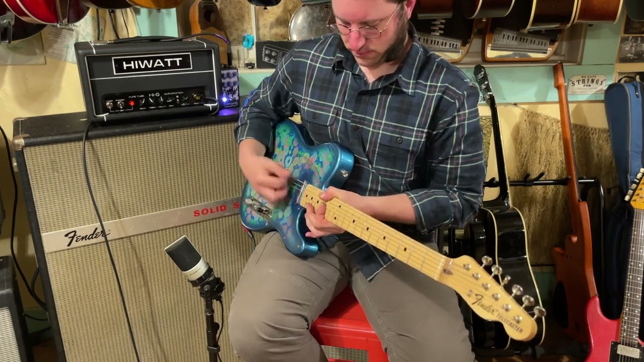 1997 Fender (Japan) TL-69 Telecaster blue flowers electric guitar