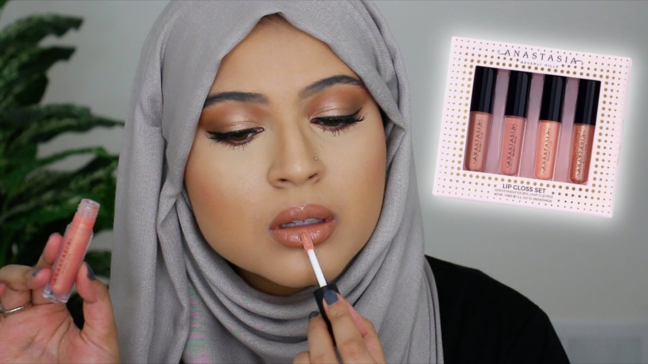 NEW ANASTASIA BEVERLY HILLS MINI LIP GLOSS SET SPRING 2020 | TRY ON & REVIEW | NUDE LIP COMBOS