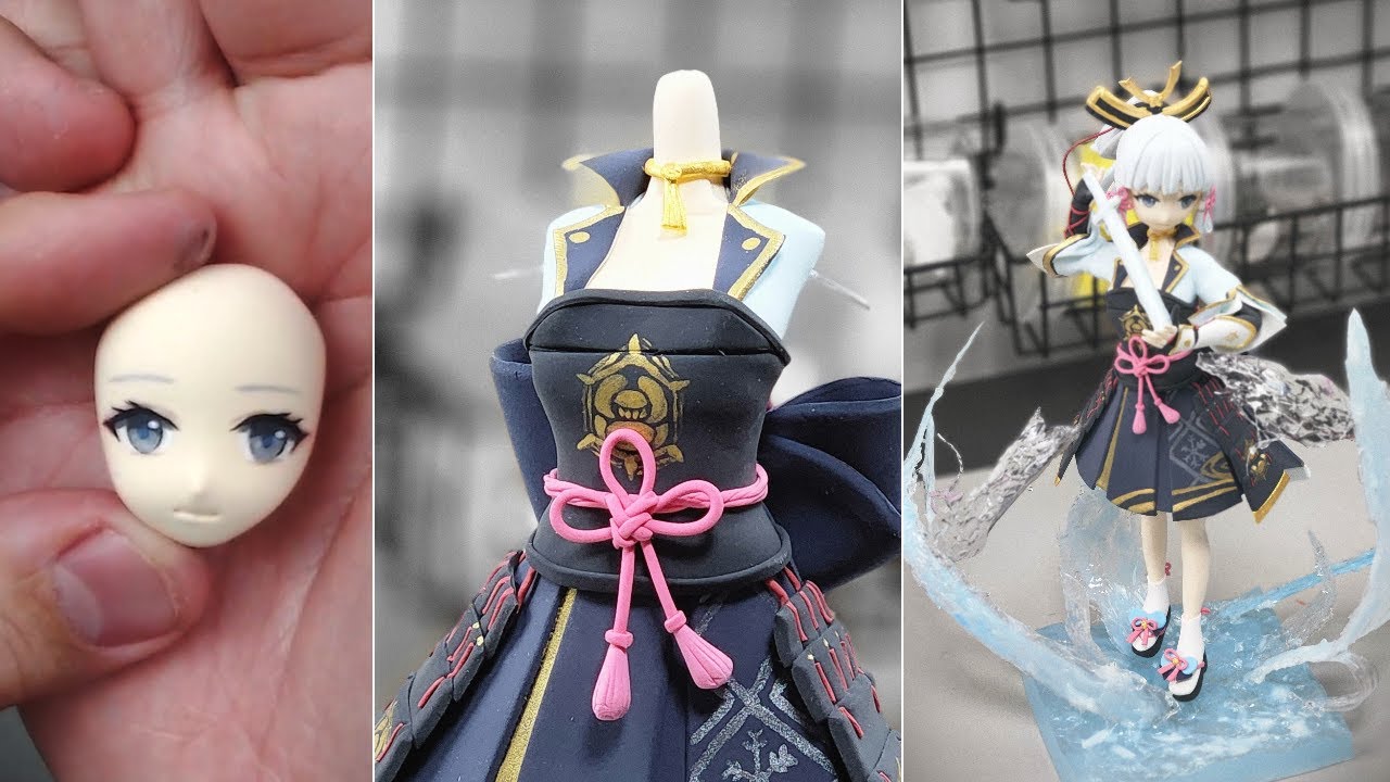 【DIY】 Sculpting Ayaka figure - Genshin Impact | Anime clay art